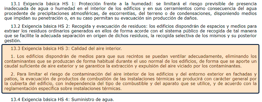 normativa ventilación de trasteros y guardamuebles